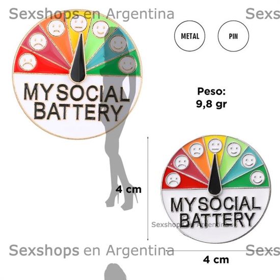 Pin para la ropa Battery Social